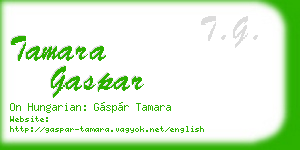 tamara gaspar business card