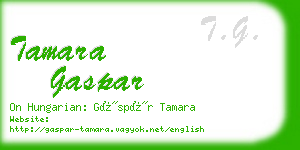 tamara gaspar business card